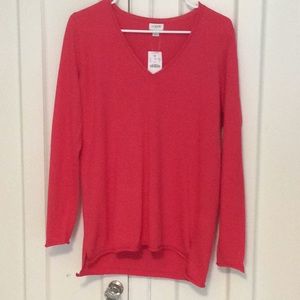 NWT JCrew sweater coral pink, small
